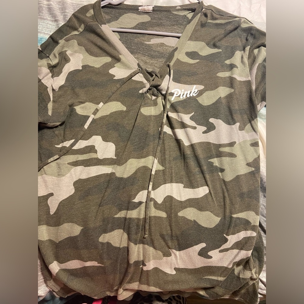 Pink vs camo shirt large